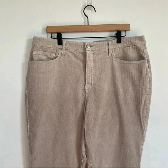 NWT Good American Good Classic Boot Corduroy Pants Cream Tan Stretch Plus Size - Picture 6 of 14